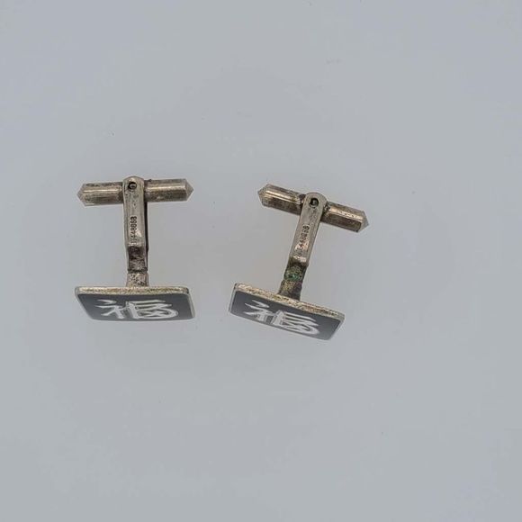 Japanese good fortune cufflinks - Picture 2 of 4